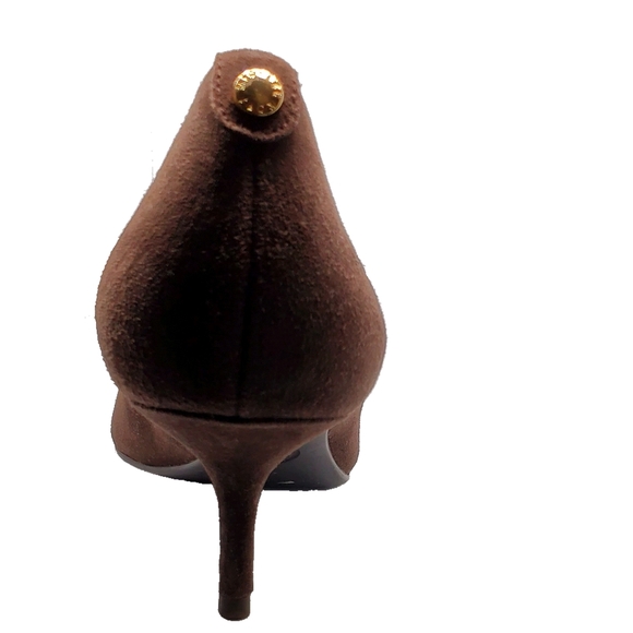 Michael Kors Brown Suede pointed toe kitten heels - Picture 4 of 6